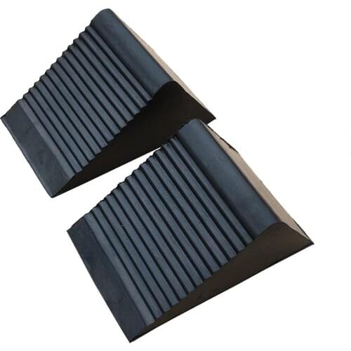 Small Corner Blocks Rubber Wheel Chock Retainer Car Stoppers Reverse Pad Slope Chock