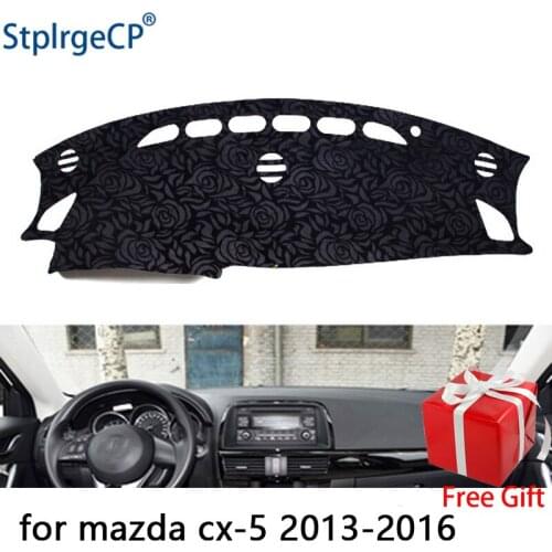 Latest Rose Pattern Non-slip Car Dashboard Cover Dash Mat Pad DashMat ANti-UV Car Sticker for mazda cx-5 2013-2016 Car Styling