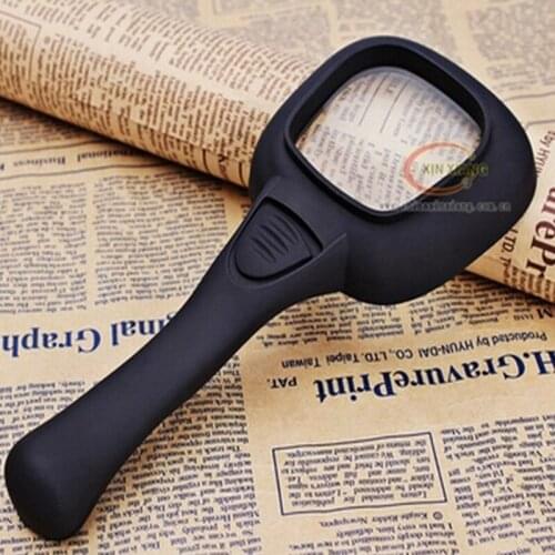 3X LED Illuminated Reading Glasses Handheld 6 Bright LED Lights Magnifier for Reading Magazines Newspaper Pocket Loupe with Lamp