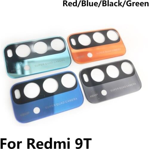 Original New Back Rear Camera Glass Lens With Glue Adhesive Sticker For Xiaomi Redmi 9T