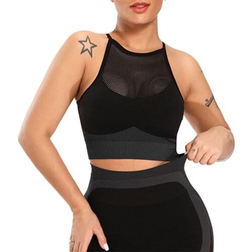 SALSPOR Women Yoga Sports Sexy Bra Hollow Breathable Gym Fitness Brassiere Jogging Exercise Push Up Gym Athletics Underwear