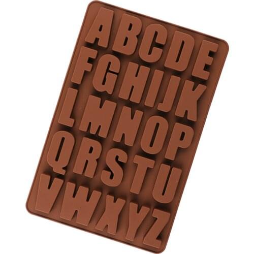 Chocolate Molds Big Size Capital English Letter Mold Silicone Mold Alphabet A-Z for DIY Baking Cake Decorating Bakeware Tool New