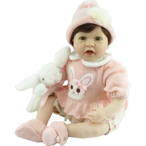 22 Inch 55cm Silicone Reborn Dolls Babies Real Sleeping Reborn Baby Soft Cotton Body Bonecas Children Toys Brinquedos Menina