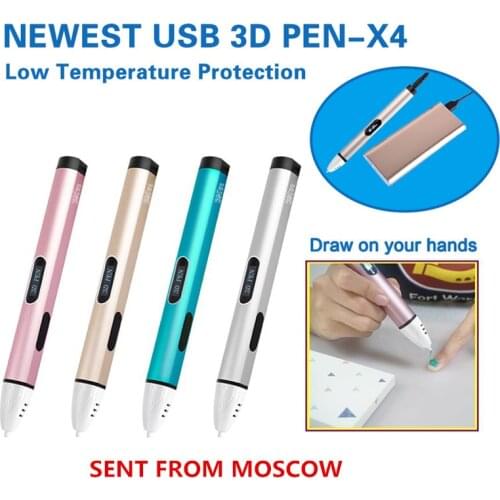 RU Stock, fast Ship) DEWANG 3D Pen for Kids 3D Printer Low Temperature 30M PCL Filament 3D Printing Pen 3D Printer Pen Scribble