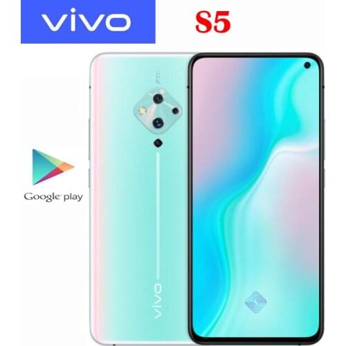 New Original VIVO S5 Smart Phone 6.44Inch Snapdragon 712 Octa Core 48MP Quad Rear Cameras 4100mAh 22.5W Fast Charge 8GB 128G
