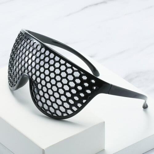 Fashion Vintage Oversized Sunglasses Women Men Luxury Brand Designer Popular Travel Hollow out Grid Big Frame Sun Glasses Shades