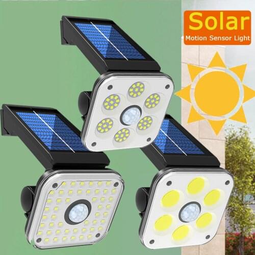 Solar Lamp Outdoor Led Light Wall Night Lights Power Greenhouse Bulb Garden Street Lantern With Motion Sensor Waterproof