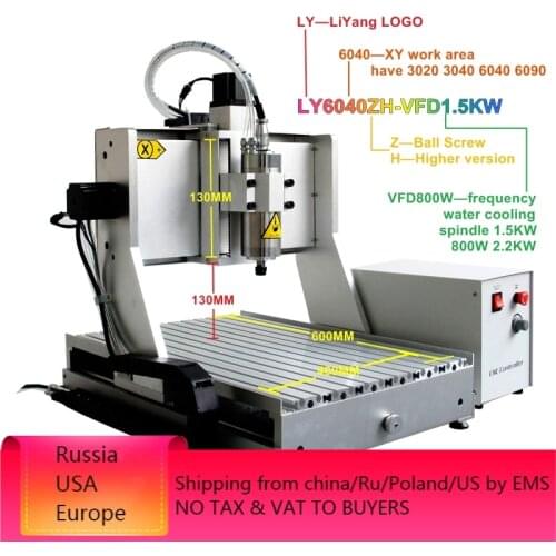 CNC machine 6040 2200W CNC router 3040 130MM PCB milling metal engraving machine with limit switch for wood copper aluminum