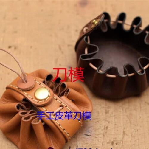 Japan Steel Blade DIY Leather Craft Coin Bag Wooden Die Cutting Knife Mould Hand Punch Tool Set 9cm