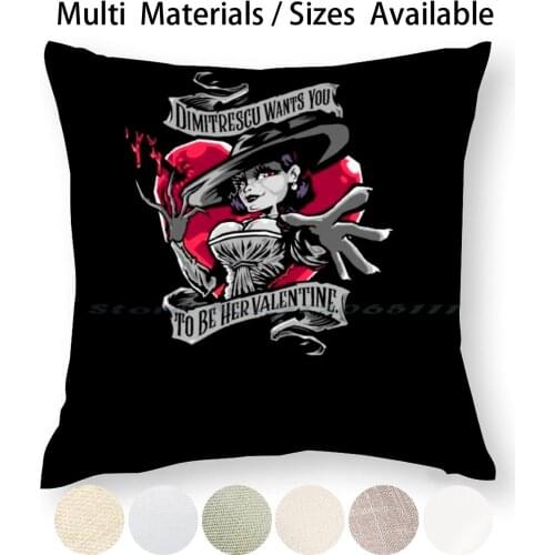 Lady Dimitrescu Wants You Essential T-Shirt Pillow Case Throw Pillow Cover Cotton Linen Flax Lady Dimitrescu Wants You