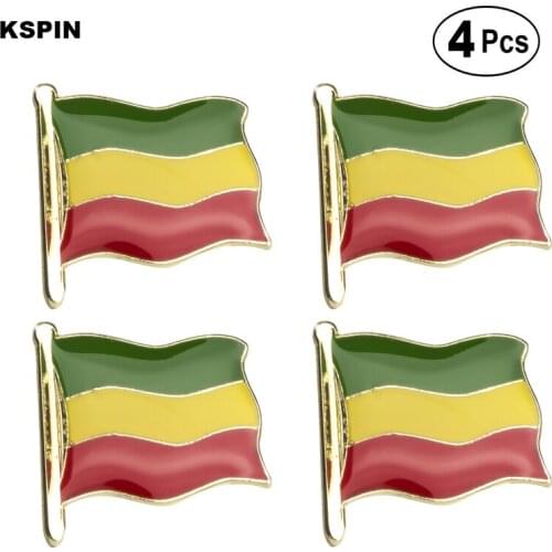 Ethiopia Flag Pin Lapel Pin Badge Brooch Icons 4pcs