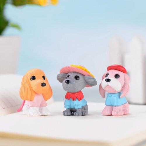 ZOCDOU 1 Piece Fashion Mini Dog Anime China HongKong Small Figurine Statue Crafts Ornament Tool Miniatures DIY Home Room Decor
