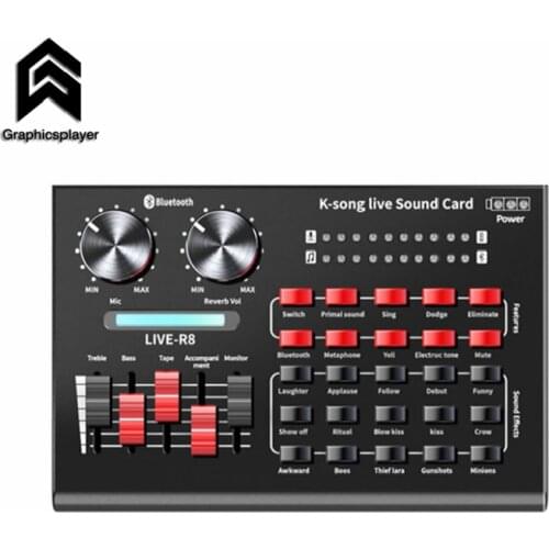 Bluetooth live sound card, web live entertainment, USB external sound card for PC/mobile phone