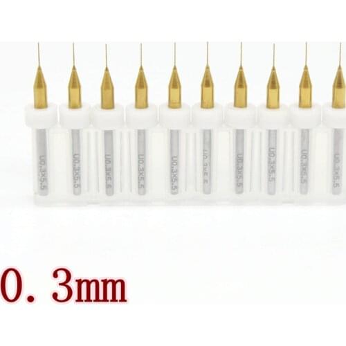 10pcs 0.2-1.2mm titanium coated carbide drill engraving knife milling cutter CNC cutting machine for PCB engraving tools