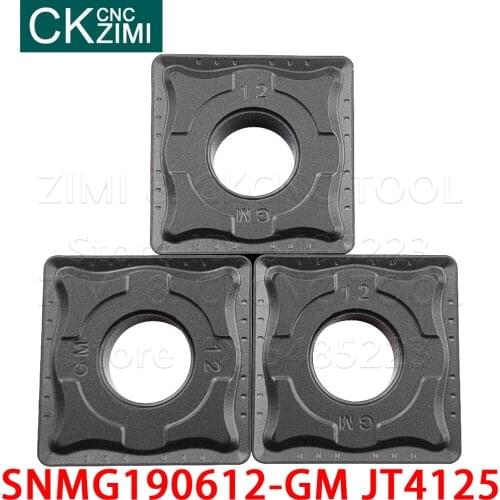 10PCS SNMG190612-GM JT4125 SNMG 190612 GM JT4125 Carbide Inserts External Turning Inserts Tools CNC Metal Lathe Tools for steel
