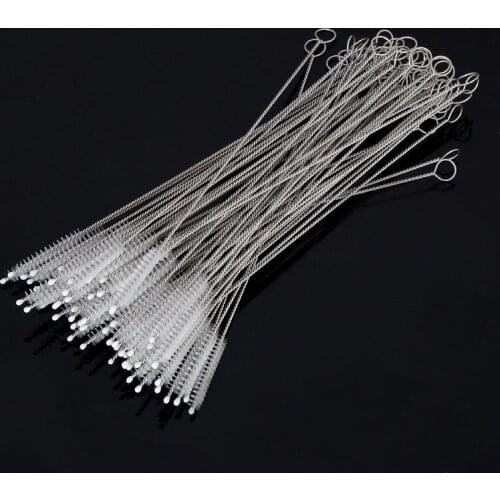 100pcs 240MM*12MM High Quality Thickened Stainless Steel Straw Brush Fit For 8mm 10mm 12mm diameter drinking straws