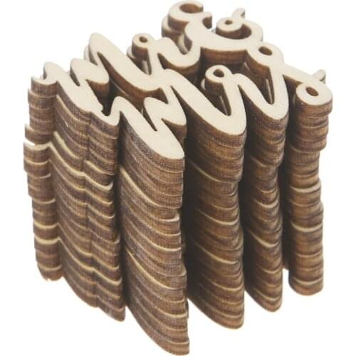 15Pcs/Set Wooden Mr & Mrs Table Confetti Scatter Vintage Rustic Wedding Party Decor