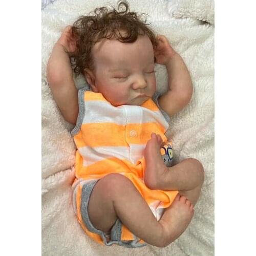 19inch reborn premie baby newborn doll Levi boy detailed hand painting real soft touch cuddly baby collectibles realistic doll