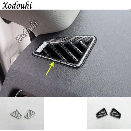 For Skoda Kodiaq 2017 2018 2019 2020 Car Styling Body Cover Garnish Detector Trim Front Air Condition Outlet Vent 2pcs