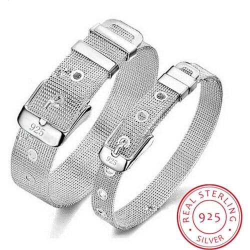 Hot Sale 925 Sterling Silver Clip Beads Bracelets Fit Original Reflexions Charms Watch Bracelet for Women DIY Fine Jewelry Gifts