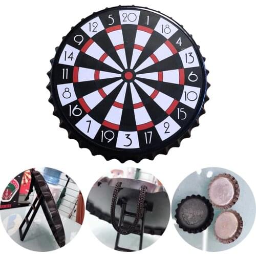 Bottle Cap Magnetic Darts Board Game Set With 6 Pcs Metal Bottle Caps Party Supplies For Adults Drinking Competitions