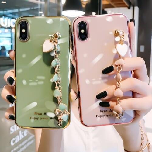 Wristband Bag Plating Soft TPU Case For Samsung Galaxy A51 A71 A70 A10 A20 A11 A7 2018 Back Cover For Samsung A52 A72 A32 5G 4G