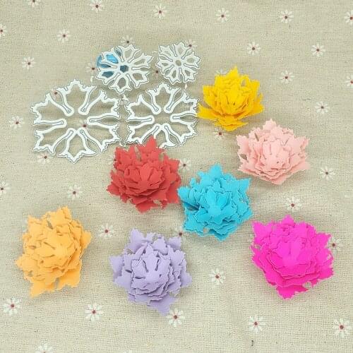 Flowers, 4 in 1, carnation metal cutting mold, scrapbook, photo frame, photo album decoration, DIY, handmade art