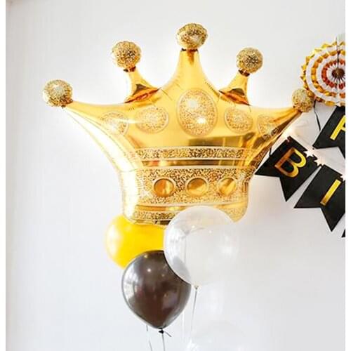 1Pcs Large Size Rose Gold Crown Foil Balloons Prince Princess Baby Shower First Birthday Bachelorette Party Decor Photo Props