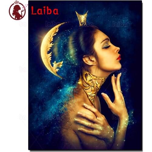 Full drill square Crystal Paintings Diamond Embroidery Fantasy golden woman Full round 5d Diy diamond painting Diamond Mosaic