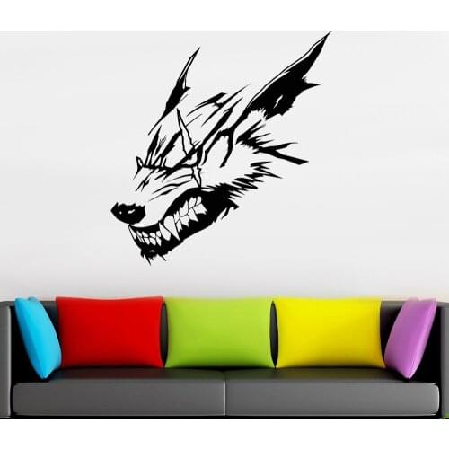 Werewolf Wall Decal Wolf Scar Fantasy Beast Predator Vinyl Wall Stickers Home Decor Living Room Office Background Wall Z311