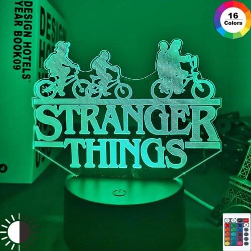 Stranger Things American Web TV Series Led Night Light 7 Colors Changing Touch Sensor Bedroom Nightlight Table Lamp Best Gift