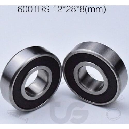 6001RS 12*28*8(mm) 1Pieces bearing ABEC-5 6001 6001RS rubber sealed chrome steel deep groove bearing