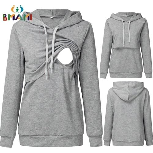 Casual Hoodies Sweatsgurts Women Maternity Nursing Pullover Breastfeeding for Pregnant Women Mother Breast Feeding Tops