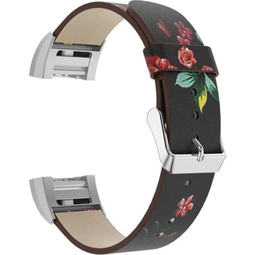 YOOSIDE Luxury Leather Elegant Watch Band Strap for Fitbit Charge 2 Replacement Watchbands Wrist Bracelet