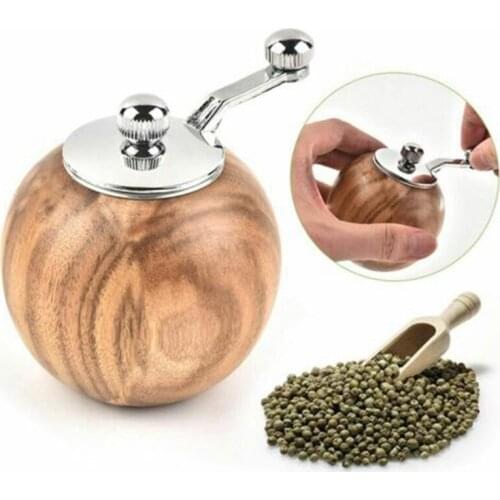 Manual Thumb Push Salt Pepper Spice Sauce Grinder Mill Shakers Kitchen Tools Handmade Handy Manual Spice Mill