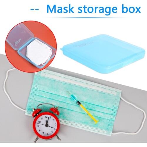 Foldable Waterproof Storage Clip Dustproof Face Mask Storage Holder Box Transparent Mouth Cover Respirator Case