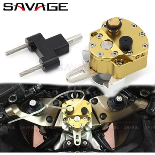 Universal Motorcycle Steering Damper Safety Adjustable Stabilizer Reversed Motor Accessories CNC Aluminum YAMAHA KAWASAKI HONDA