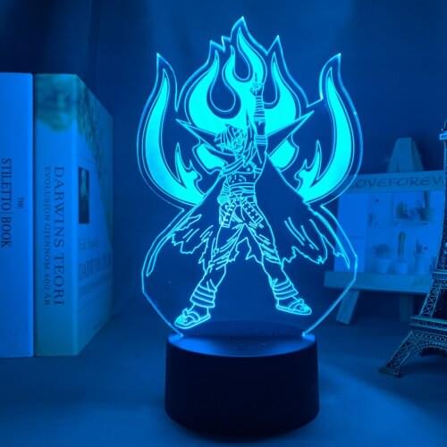 Anime Led Light Gurren Lagann Kamina Figure Nightlight for Bedroom Decor Nightlight Manga Birthday Gift Room Led Night Lamp 3d