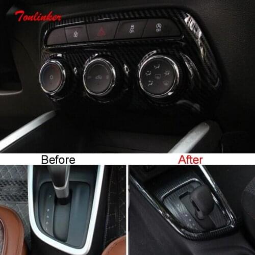 Tonlinker Interior Car Modified Panel Cover Case Stickers for Chevrolet ONIX 2020 Car Styling 1/2 PCS ABS/Metal Cover stickers