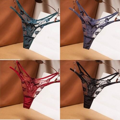 Panties Underwear Woman Lace Thong G String Sexy Briefs Lingerie Woman Thong T-back Lace Female Low Waist Womens Panties