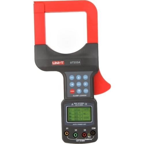 UNI-T UT253A 1200A Auto Range Large Jaws Leakage Current Clamp Meters Clamp Leaker Voltmeter Meter w/RS232