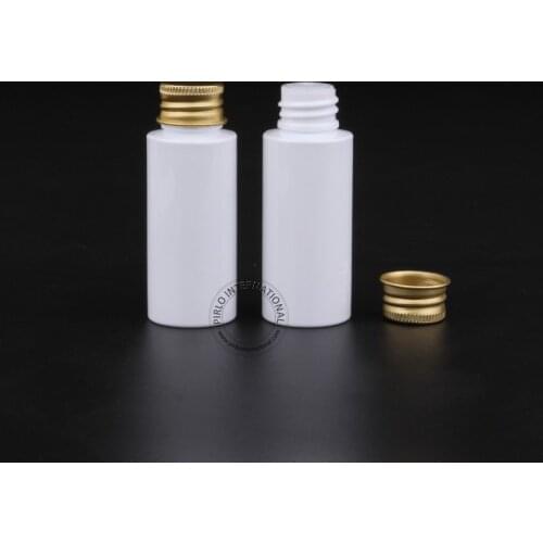 High Quality Makeup Tools 30ml/30cc Empty Plastic Cosmetic Bottles, 1oz Small White PET Containers Whth Golden Cap 50pcs/lot