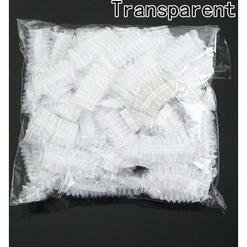100 Pcs Thickened Disposable Plastic Waterproof Ear Protector Cover Caps Salon Hairdressing Dye Shield Earmuffs Shower Tool