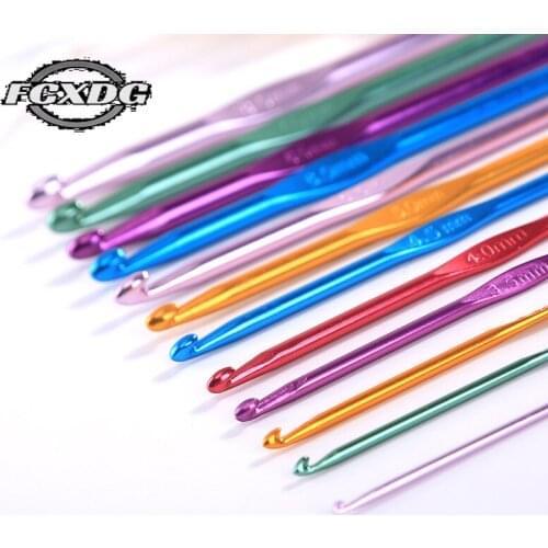 12pcs 2-8mm Crochet Hook Knitting Needles Set Sewing Tools Stainless Steel Circular Knitting Needle Crochet Hooks Free Shipping