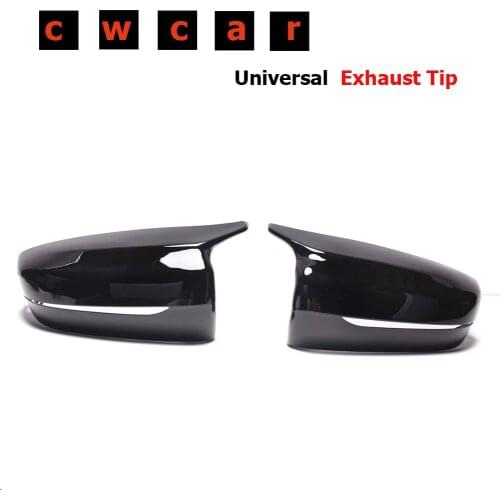 2Pcs Car Bright Black Side Rear View Mirror Cover Replacement for BMW 5 Series G11 G12 G30 G38 2017-2019