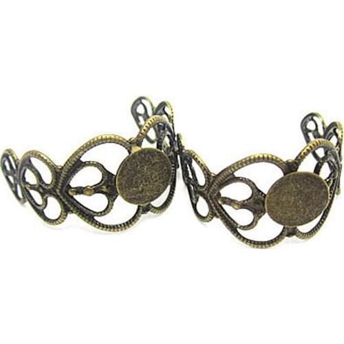 Beadsnice ID11580 unique ring findings 8mm jewelry ring base antique brass nickel free lead free on hot sale