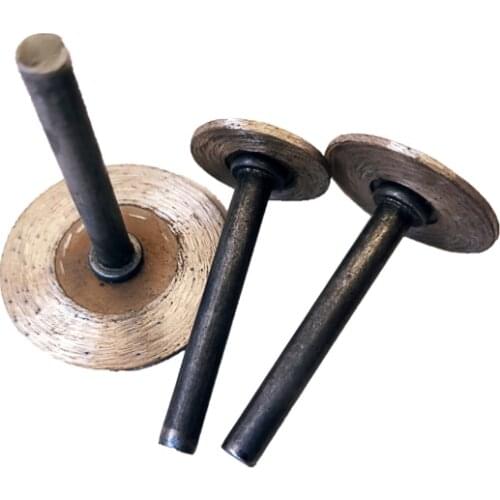 Free Shipping 6pcs High Quality 6MM Shank Diamond Grinding Head Cylindrical For Jade Peeling Flat Jaw Stone Engraving Carving