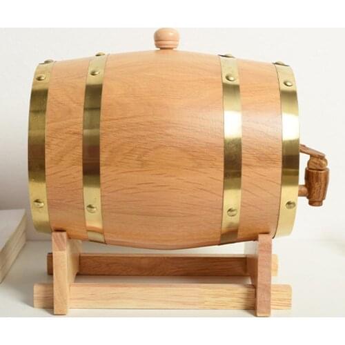 Wood Wine Barrel Beverage Beer Turnover Bucket Large Capacity Storage Container