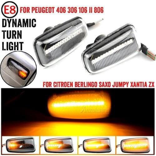 Dynamic LED Side Marker Light Signal Blinker for Citroen Berlingo Jumpy Saxo Xantia Xm ZX Peugeot 106 36 406 806 EXPERT PARTNER