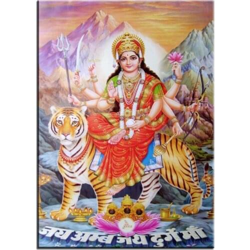 Ancient Indian holy temple worship gods Hindu deities painting Home decor simulation oil painting on the canvas print 2019042019